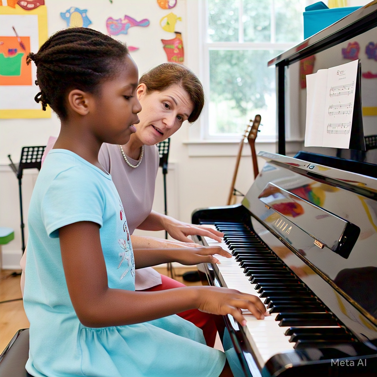 Music lesson — piano
